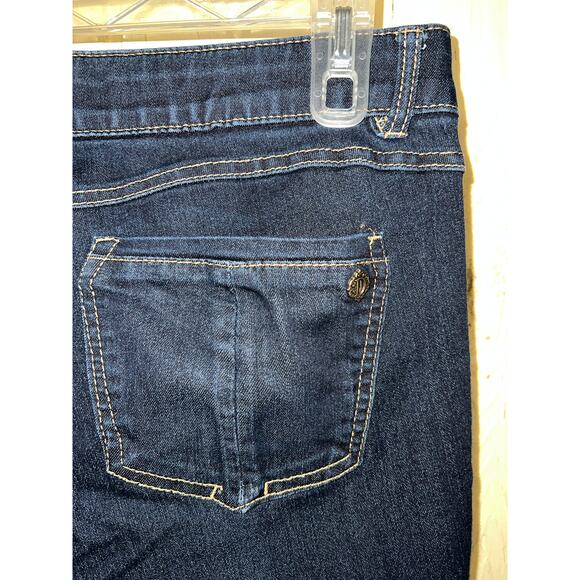 Democracy Jeans Womens 14 Ab Solution Itty Bitty Boot Bootcut Tummy Control Dark - Picture 7 of 9